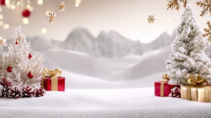 Wall Mural - merry christmas and happy new year background. xmas banner holiday poster. festive bright winter des