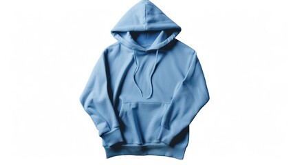 Wall Mural - Light Blue Hoodie with Drawstring and Pocket