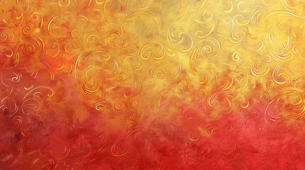 Wall Mural - A vibrant red-to-yellow gradient with swirling patterns and a subtle grainy finish.