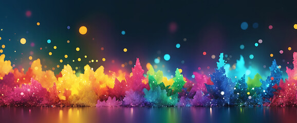 Abstract background rainbow colors Colorful universe background, ai