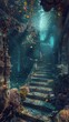 © Влада Яковенко - Enchanted underwater labyrinth of forgotten treasures, 4K hyperrealistic photo