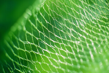 Close-up of a green leaf showing its intricate vein pattern