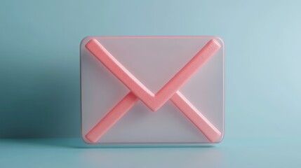 An illustration of an email icon symbolizing communication and messaging, designed as a simple vector button for web or business use