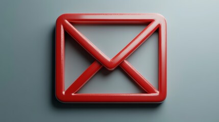 Red mailbox icon with an envelope symbol representing email or message communication