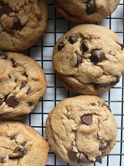 Chocolate Chip Cookie on Cooling Rack