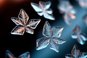 Aufkleber - Minimalist silhouette of frost on a window, with abstract, flowing lines representing the delicate, icy patterns in a clean, simple composition