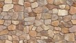 © lililia - This seamless texture showcases a brown rock wall featuring weathered stones of various sizes and chipped edges, ideal for realistic design applications or backgrounds SEAMLESS PATTERN
