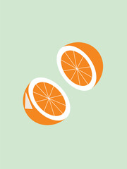 split orange design