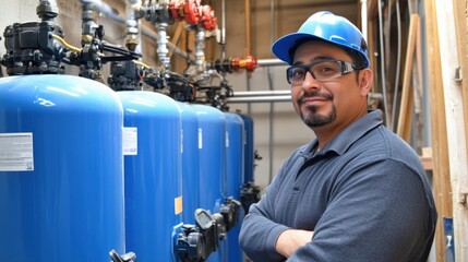 Poster - Project engineer managing the water treatment system construction, ensuring clean water solutions for communities