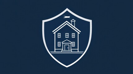 Poster - Shield design with a schoolhouse icon, symbolizing commitment to educational safety and security