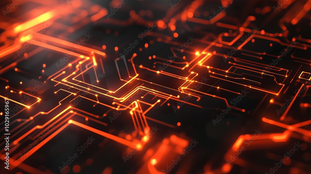 A futuristic AI logo design featuring electrical circuit lines. This ...