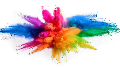 colorful rainbow holi paint color powder explosion