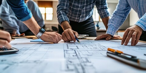 Poster - product manager collaborating with engineers on design enhancements and improvements