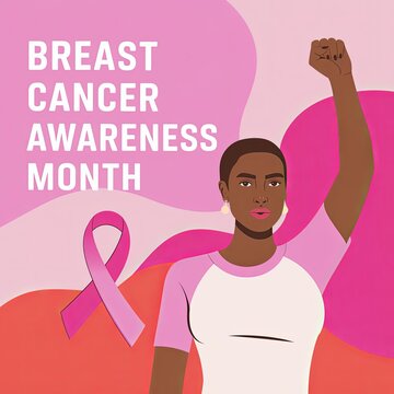 Breast cancer awareness month banner poster creative and quality design.