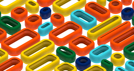 Poster - Color Blend Rainbow Trendy Low Poly BG Design