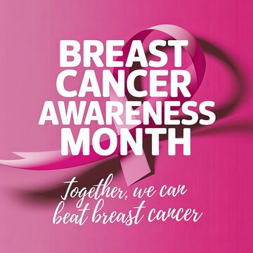 Breast cancer awareness month banner poster creative and quality design.