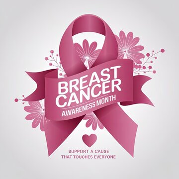 Breast cancer awareness month banner poster creative and quality design.