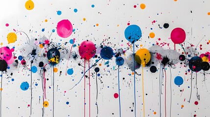 Wall Mural - festive confetti falling on white background