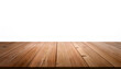 © Saddha Visual - Empty wooden table, isolated white background