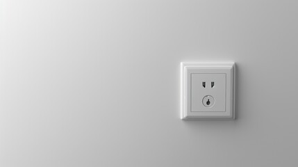 White Electrical Outlet on a White Wall