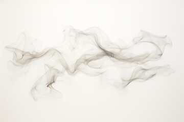 Poster - elegant line art of smoke in business colors on a neutral background as unique artistic expression