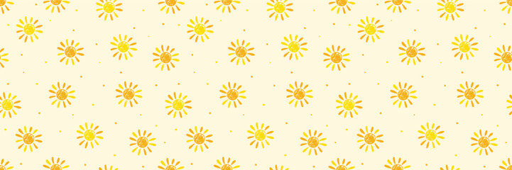 Wall Mural - hand drawn sun background. summer texture. banner. vector illustration