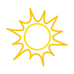 Wall Mural - cartoon sun symbol. vector illustration