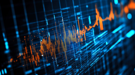 Poster - dynamic visualization of sound waves in a digital environment showcasing vibrant colors and intricat