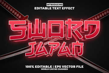 Poster - Sword editable text effect in new modern trend style