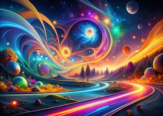 Poster - Surreal Energy Abstract Design for Dynamic Video Backgrounds