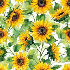 Vibrant sunflowers bloom in a lively garden, celebrating the essence of summer days