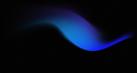 Aufkleber - Blue gradient lights on black background, abstract blue  grain gradation texture, abstract background vector