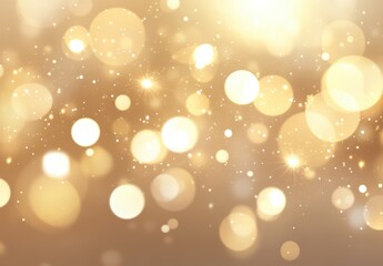 Canvas Print - Golden Bokeh Background.