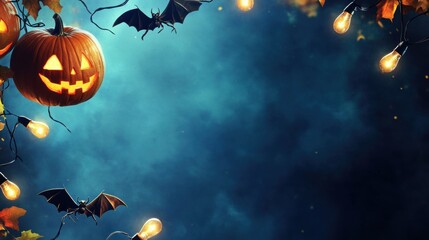 Background template with copy text for Halloween poster design