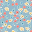 © ZUHRI - Amazing seamless floral pattern with bright colorful small flowers.