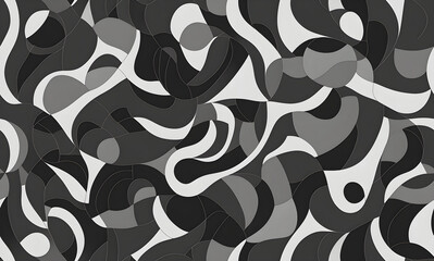 Poster - Abstract seamless surreal geometric patterns.