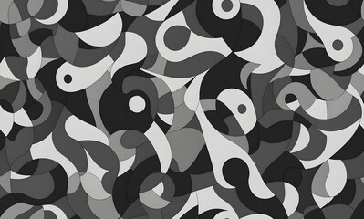 Poster - Abstract seamless surreal geometric patterns.