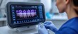 © Alienmarsh - A dental professional examines a digital dental scan on a monitor.