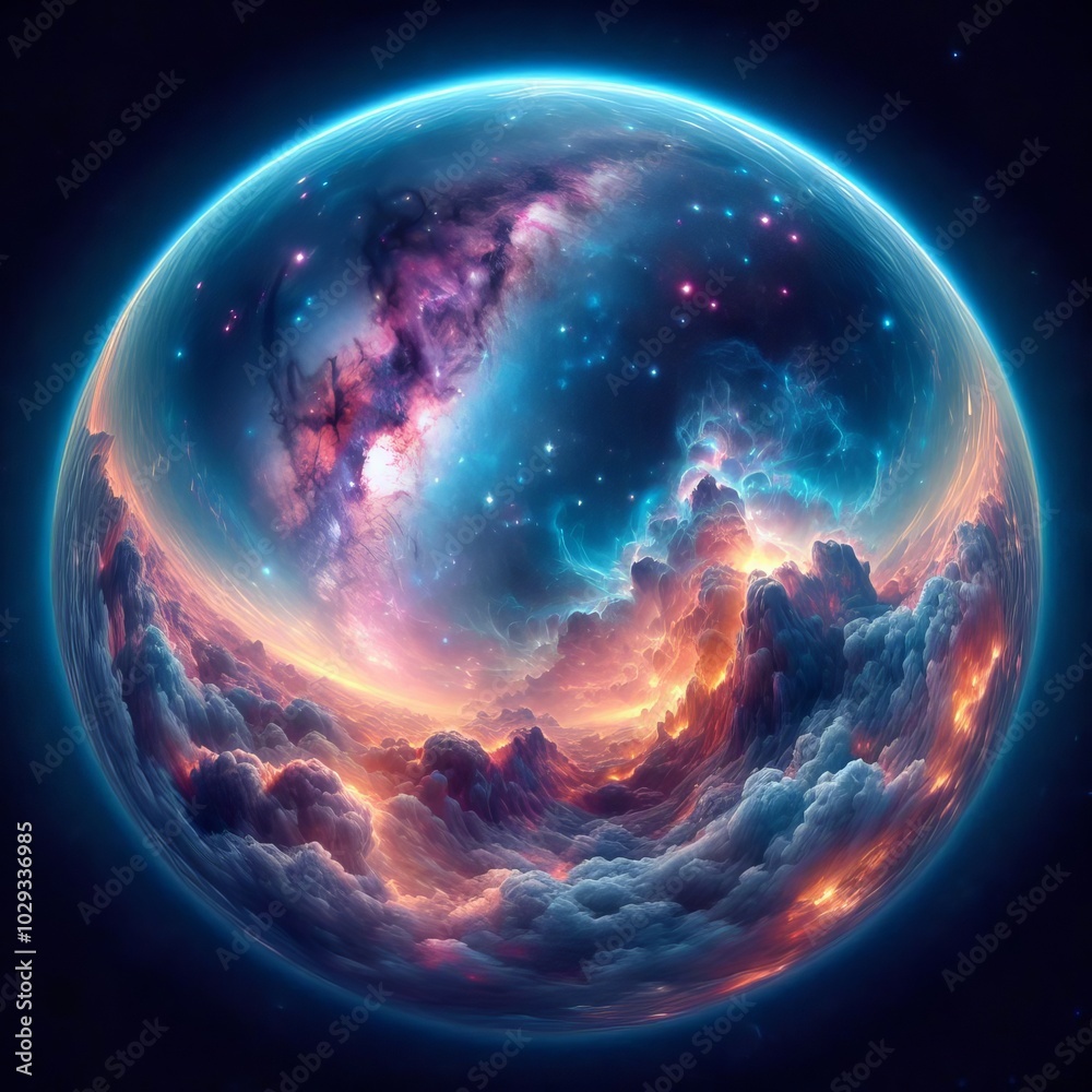 360 Equirectangular Background 360 degree equirectangular projection space background with nebula and ...
