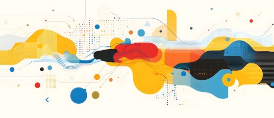 Poster - Abstract art featuring vibrant colors and dynamic shapes, perfect for modern design projects and creative expressions.