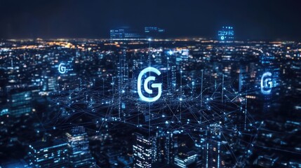 Poster - Global communication network illustrating the concept of 6G technology
