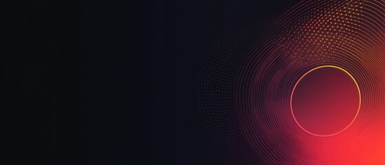 Wall Mural - Abstract background with circles and lines in dark colors presentation design template in a minimalist style for a business or technology concept banner Generative AI
