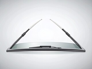 Poster - Windscreen wiper icon vector on a white background, perfect for automotive design and illustration. Ideal for conveying vehicle maintenance and