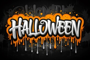 Halloween Typography Collection with Drippy Grunge Effects for Creative Designs