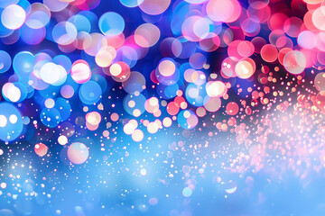 Poster - Bokeh lights creating a vibrant abstract background with colorful glowing orbs and dreamy effects