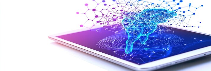 Wall Mural - Healthcare technology and global medical networking on tablets.