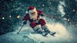 © Web - Santa Ski Adventure: Festive Fun on Snowy Winter Slopes