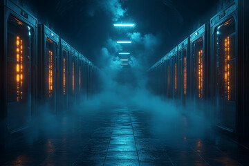 Aufkleber - An encrypted cloud storage system, symbolizing the importance of protecting data in cloud computing. Concept of cloud security.