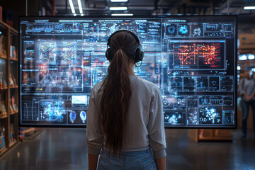 Poster - ai conducting virtual science experiments for students, allowing hands-on learning without a physica