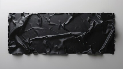 Poster - Black Wrinkled Fabric Texture